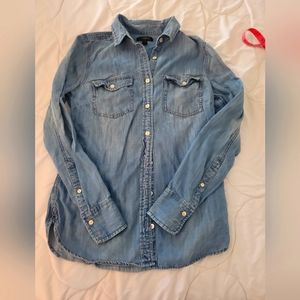 J crew iconic chambray denim shirt